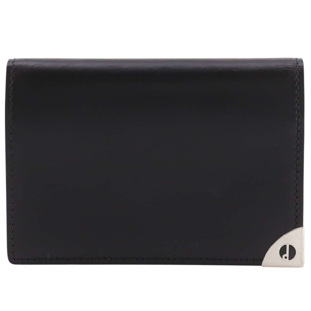 Dunhill business card holder WN4000A, calfskin, black, men's.